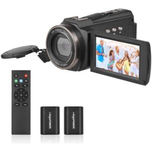 4K/60FPS 48MP WiFi Digital Videokamera Camcorder Recorder mit 16X Zoom 3 Zoll Touchscreen ir Infrarot Nachtsicht Cold Shoe Mount Batterien