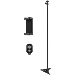 72 cm/28in Webcam Ständer Flexible Schreibtischhalterungshalterung 1/4 Zoll Schraube 1 kg Ladekapazität mit Telefonhalter Remote -Verschluss für Live