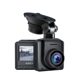 AUKEY DRA5 Mini-Dashcam, Dashcam mit 1080p Full HD, LCD-Display mit 1,5 Zoll, Autokamera mit 170°-Weitwinkelobjektiv, Schwarz