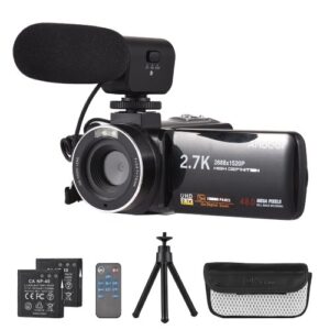 Andoer 2.7K Digital Videokamera Camcorder DV Recorder 48MP 16X Digital Zoom 3.0 Zoll IPS Touch Panel