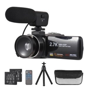 Andoer 2.7K Digital Videokamera Camcorder DV Recorder 48MP 16X Digital Zoom 3.0 Zoll IPS Touch Panel