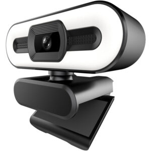 Asupermall - 1080p-Webcam, integrierte Full-HD-Webkamera, einstellbares Ringlicht, fester Fokus, optisches Objektiv, Mikrofon, USB-Computer,