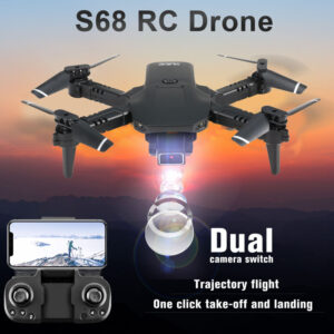 Asupermall - S68 RC-Drohne mit Kamera 4K Wifi fpv Dual-Kamera-Drohne Mini Folding Quadcopter Spielzeug fur Kinder mit Schwerkraftsensor-Steuerung