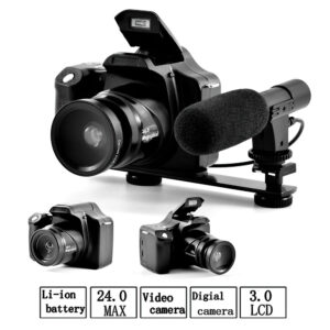 DSLR Camera 18X Medium Telephoto Digital Camcorder Full HD 3.0 Inch display Electronic Anti-shake for Photography Video Shooting