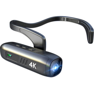 Happyshopping - 4K 30FPS Head Mounted Camera Tragbare WiFi-Videokamera Camcorder Webcam 120 ° Weitwinkelobjektiv Anti-Shake Eingebauter Akku
