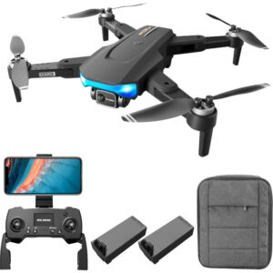 LS-38 GPS RC Drohne mit Kamera fur Erwachsene RC Drohne mit 6K Kamera EIS Anti-Shake Gimbal Brushless Motor 5G Wifi Videoantenne FPV Quadcopter Smart