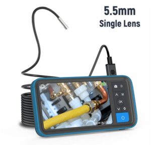 Laola - 4,5 Zoll-Farbbildschirm Hochauflosenden Digitale Videokamera Endoskop Endoskop Mit Einer Speicherkarte 5.5Mm Einaugigen Wasserdicht Ip67 5M