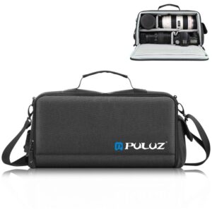 PULUZ PU5016B Kamera Sling Bag Stoßfeste Kameratasche Umhängetasche mit großer Kapazität für DSLR / SLR / spiegellose Kamera Faltbare Kameratasche