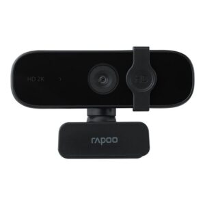 Rapoo "XW2K" Full HD-Webcam (Web Kamera, 2K-Videoqualität (4MP), 85° Sichtfeld, Rauschunterdrückung, USB-Anschluss, Kamera-Abdeckung, drehbar Mikrofon, PC, Mac, Chrome OS, Android, schwarz)