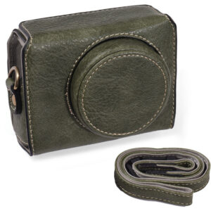 Tragbare Kameratasche Kunstleder Kamera Tragetasche mit Schultergurt Ersatz für Sony ZV1 ZV-1 Kamera, Grün - Grün