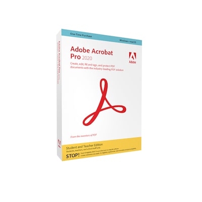 Adobe Acrobat Pro 2020 | Studenten & Lehrer | Box & Produktschlüssel