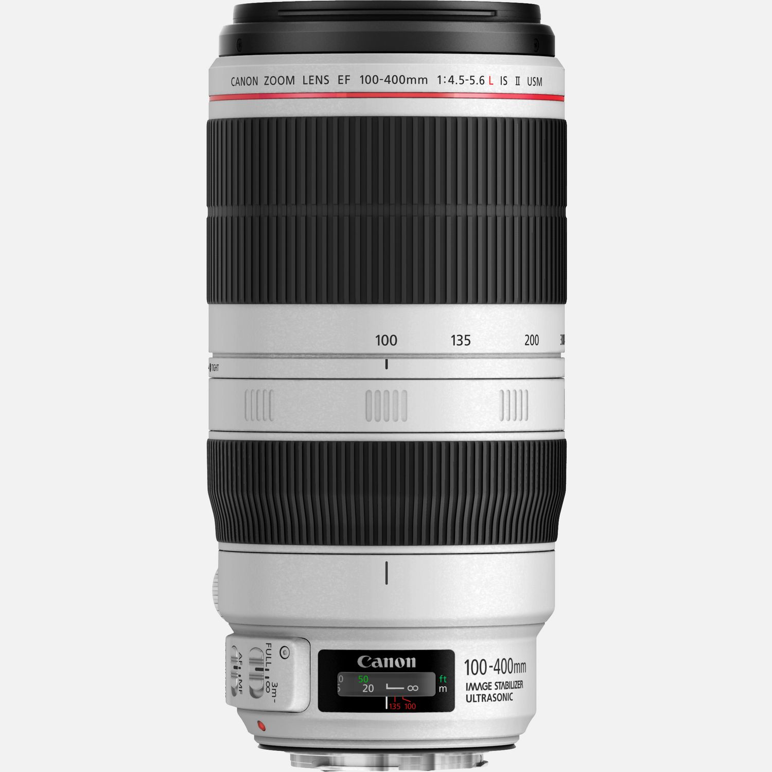 Das EF 100-400mm f/4.5-5.6L IS II USM ist ein leichtes Objektiv und ideal, wenn man nur ein Teleobjektiv mit sich tragen kann. Es ist ideal fr professionelle Sport- und Naturaufnahmen, da man mit dem Brennweitenbereich von 100-400mm auch weit entfernte Motive nah heran bekommt, ohne die Szene zu stren. Ein spezieller Ring ermglicht die individuelle Anpassung des Verstellwiderstandes des Zoomrings ideal fr die Arbeit in einem dynamischen Umfeld. Vorteile Das leistungsstarke 100-400mm-Zoomobjektiv ist ideal fr die Sport-, Action- und Naturfotografie Scharfe, kontrastreiche Aufnahmen dank Fluorit- und Super UD (Ultra-low Dispersion) Linsen, die chromatische Aberrationen unterdrcken Der integrierte Ultraschallmotor (USM) sorgt fr einen schnellen und leisen Autofokus, der sich jederzeit manuell anpassen lsst Einstellung des Zoomring-Widerstands ber einen speziellen Ring Beim Fotografieren in eine Lichtquelle hinein, reduziert die ASC Vergtung (Air Sphere Coating) Streulicht, Linsenreflexionen und verminderten Kontrast Kompatibel mit allen Canon DSLR-Kameras sowie mit spiegellosen Systemkameras der EOS M Serie mit optionalem EF-EOS M Adapter Lieferumfang EF 100-400mm f/4.5-5.6L IS II USM Objektivdeckel E-77 II Objektivdeckel E Objektivbeutel LZ1326 Streulichtblende ET-83D Benutzerhandbuch Gut geeignet fr Action Natur Alle technischen Daten zeigen