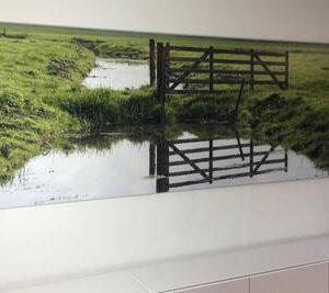 Foto geklebt hinter Acryl 40x110 cm