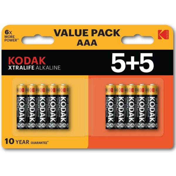 Kodak - Blisterpackung alkaline xtralife aaa lr3 Batterien - Blister 5+5