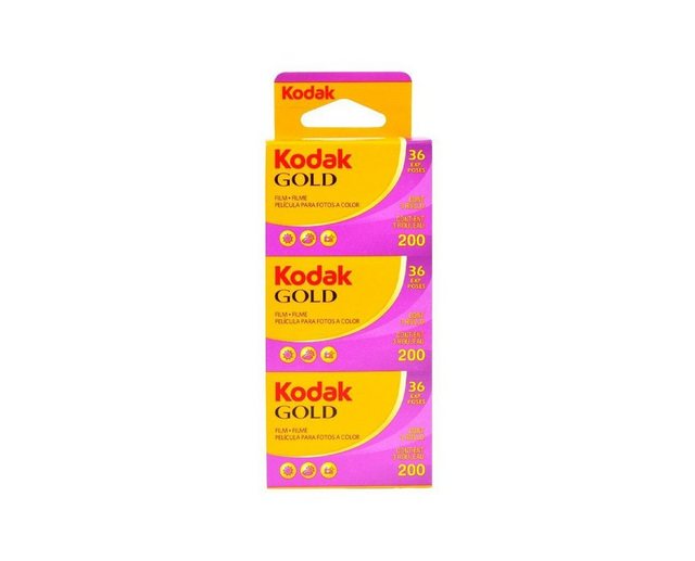 Kodak Kamerazubehör-Set Gold 200 135/36 3er Pack Film, Vertikalverpackung, (3 tlg)