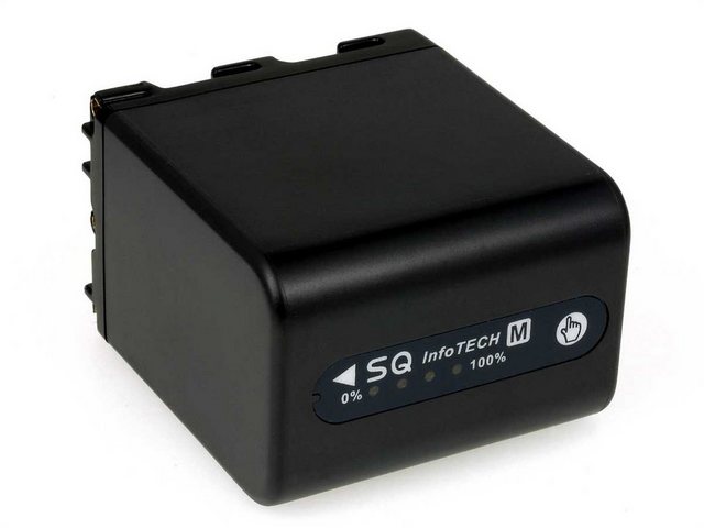 Powery Akku für Sony Videokamera DCR-PC110E 4200mAh Anthrazit mit LEDs Kamera-Akku 4200 mAh (7.4 V)