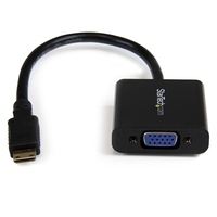 StarTech.com Mini HDMI-auf-VGA-Adapterkonverter für Digital-Fotokamera/Videokamera - 1920x1080 - Videokonverter - Schwarz (MNHD2VGAE2)