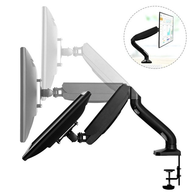 CALIYO Monitorhalterung Tischhalterung Monitorständer Monitor-Halterung, (für 17-27 Zoll Monitor Wandhalterung bis 2-9 kg)