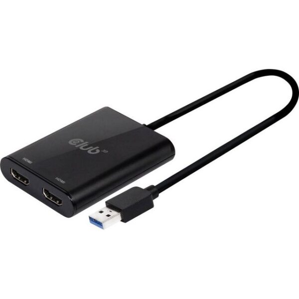 CLUB3D Club 3D USB A auf HDMI 2 Dual Monitor 4K 60Hz USB-Adapter