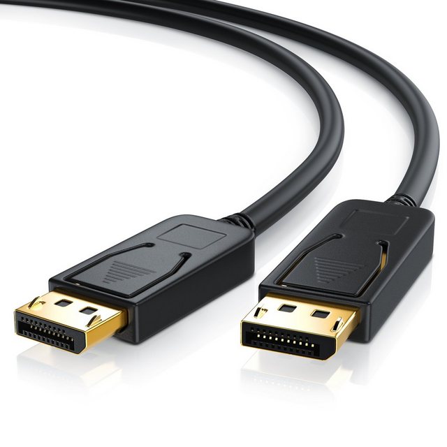 CSL Audio- & Video-Kabel, DisplayPort, (200 cm), DP Monitor Kabel 4k 60Hz UHD incl. Audio-Übertragung - 2m