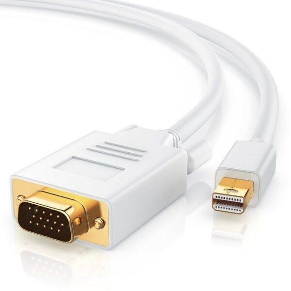 CSL Audio- & Video-Kabel, Mini Displayport, VGA, (500 cm), miniDP Monitor Adapter Kabel / Thunderbolt 1 & 2 kompatibel - 5m