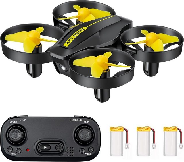 DEVASO Mini Drohne für Kinder und Anfänger mit 3 Akkus Quadrocopter RC Drone Drohne (HD, Mini Helikopter mit Kopfloser Modus 3 Geschwindigkeitsmodi Spielzeug)