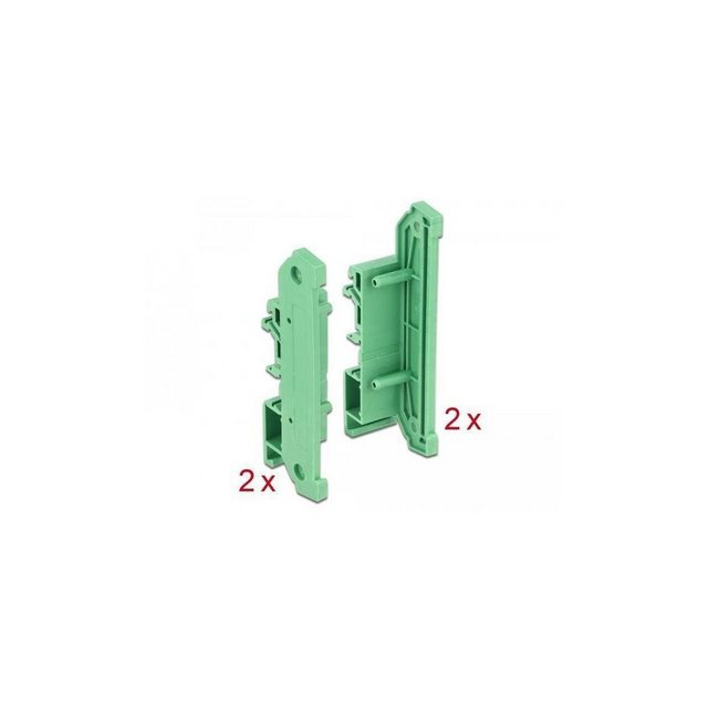 Delock 66064 - Hutschienen Seitenteil für Platinenhalterung 4 Stück Monitor-Halterung