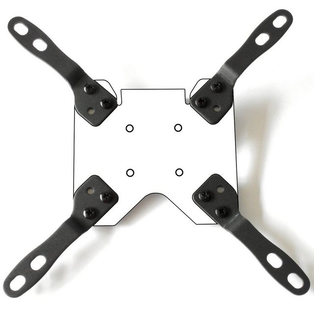 Drall Instruments AD6N TV-Wandhalterung, (4-tlg., Monitor VESA Adapter Erweiterung von 100 x 100 auf bis zu 200 x 200)