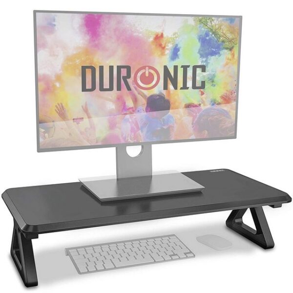 Duronic Monitorständer, (DM06-1 Monitorständer, 62 x 30 cm Fläche, Bis 10 kg, 15 cm Höhe, Ergonomischer Bildschirmständer Schreibtisch, Schreibtischaufsatz Monitor und Laptop, Bildschirmerhöhung LCD LED OLED TV)