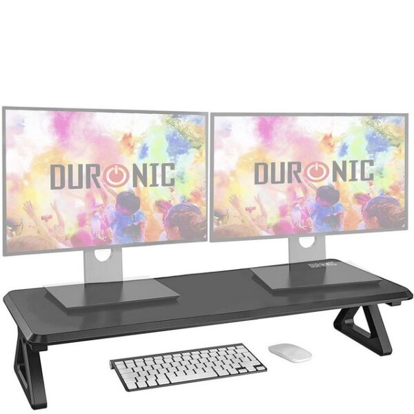 Duronic Monitorständer, (DM06-2 Monitorständer, 82 x 30 cm Fläche, Bis 10 kg, 16 cm Höhe, Ergonomischer Bildschirmständer Schreibtisch, Schreibtischaufsatz Monitor und Laptop, Bildschirmerhöhung LCD LED OLED TV)