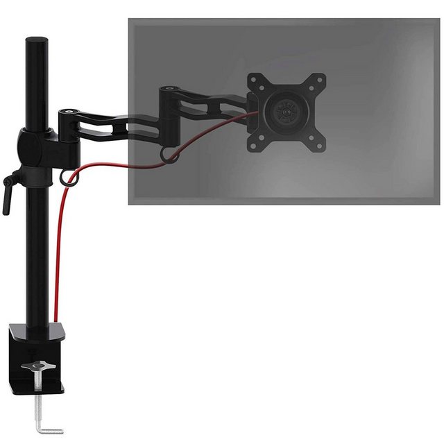 Duronic Monitorständer, (DM351X3 BK Monitorarm, Monitor Halterung Bildschirme bis 27" Zoll, LCD LED Display Ständer bis 10 kg, Höhenverstellbar, Neigbar -15° bis +15°, Drehbar 360°, Monitorhalterung Arm VESA)