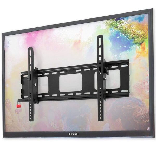 Duronic TV-Wandhalterung, (TVB103M Wandhalterung, Fernseher bis 65" Zoll, 65 kg Belastbarkeit, VESA 600 x 400, Neigbar TV Halterung, Plasma LED OLED LCD Fernsehhalterung, Monitor, Schwerlast, Flach und Curved)