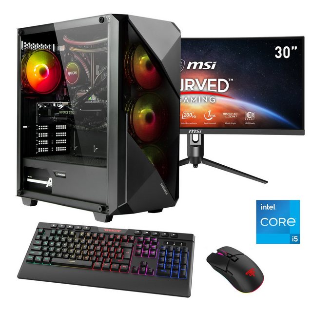 Hyrican Striker SET02406 Gaming-PC-Komplettsystem (30", Intel® Core i5 13600KF, RTX 4060Ti (16GB), 32 GB RAM, 2000 GB SSD, DDR5, Windows 11, inklusive 30" Curved Monitor MSI Optix MAG301CR2)