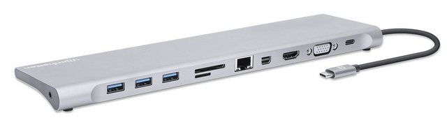 IC INTRACOM Laptop-Dockingstation MANHATTAN USB-C ÜPD 11in1-Dockingstation MST für 3 Monitore