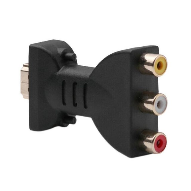 Jormftte HDMI Stecker auf 3 Cinch Buchse Composite,Adapter Monitor-Halterung, (Verpacken)