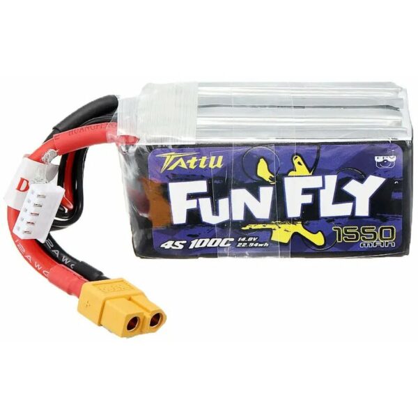 Li-Polymer-Akku 1550mAh 14.8V Burst 200C 4S XT60-Stecker für Modellbau, Drohne, Multicopter, Quadrocopter wie 4S1P