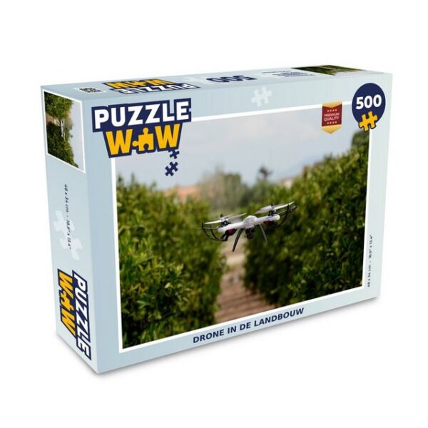 MuchoWow Puzzle Drohne in der Landwirtschaft, 500 Puzzleteile, Foto-Puzzle, Bilderrätsel, Puzzlespiele, Spielzeug