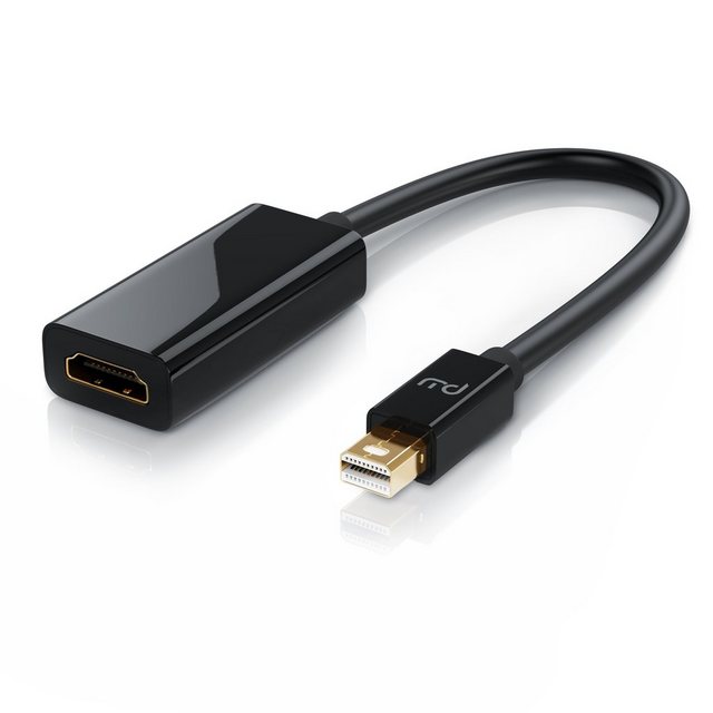 Primewire Audio- & Video-Adapter Mini DisplayPort zu HDMI, 10 cm, Ultra HD 4k MiniDP zu HDMI Buchse Monitor Konverter / Adapterkabel