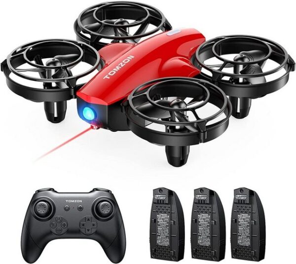 Tomzon mini Drohne für Kinder Anfänger RC Quadrocopter Drohne (mit 24min Lange Flugzeit Kampfdrohne mit 360° Propellerschutz Flugzeug)