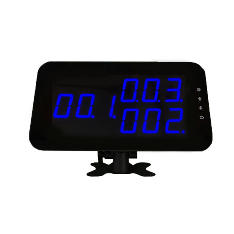 Ycall Brand Guest waiter calling system wireless display receiver for restaurant service 3-digit LED monitor K-4-C-blue