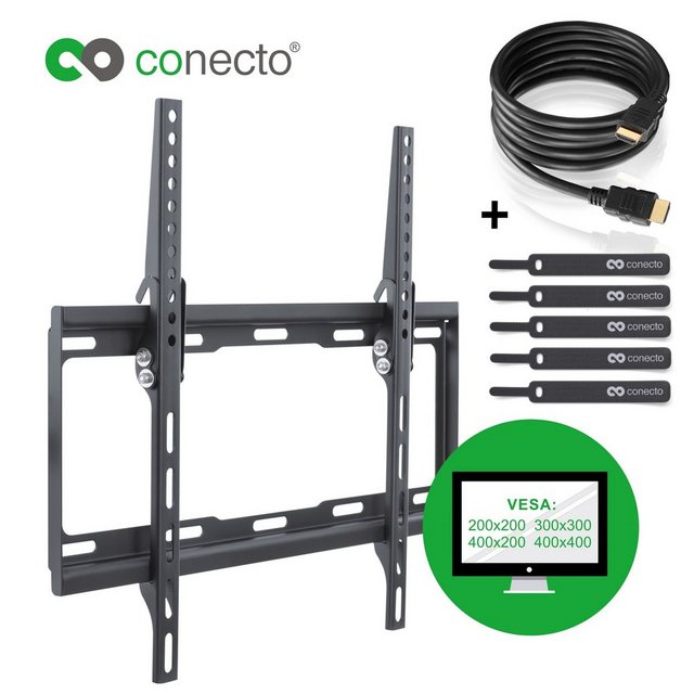 conecto TV Wandhalter für LCD LED Fernseher & Monitor TV-Wandhalterung, (bis 52 Zoll, neigbar)