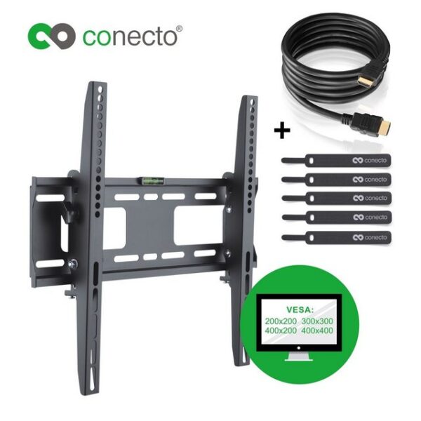 conecto TV Wandhalter für LCD LED Fernseher & Monitor TV-Wandhalterung, (bis 52 Zoll, neigbar)