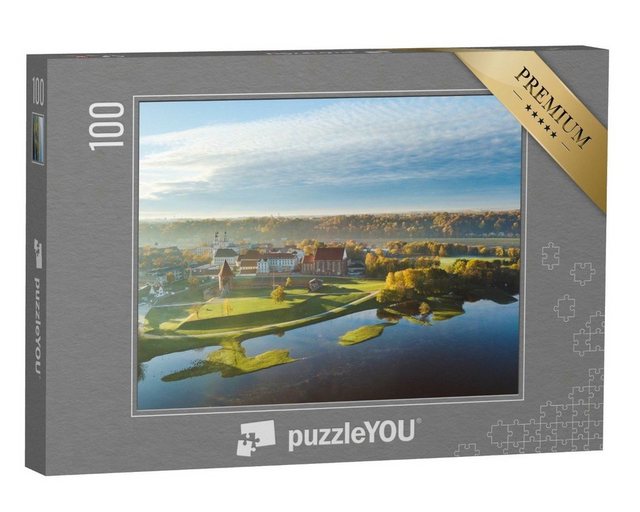 puzzleYOU Puzzle Altstadt von Kaunas, Drohnen-Luftaufnahme, 100 Puzzleteile, puzzleYOU-Kollektionen Weitere Europa-Motive