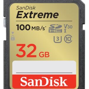 SanDisk Extreme 32GB SDHC-Karte. Schreiben & Lesen bis 100MB/sec.