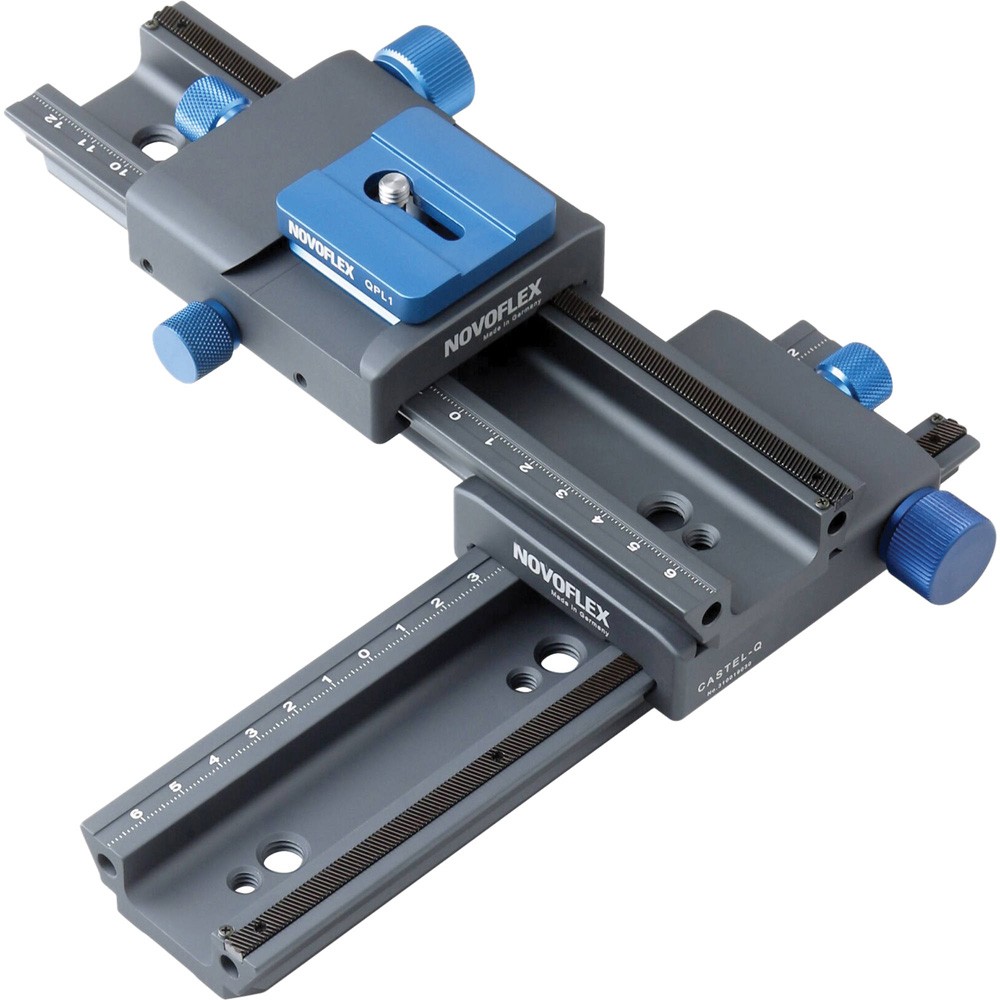 Novoflex CASTEL-CROSS-Q Mit zwei neuen Kreuz-Einstellschlitten rundet NOVOFLEX sein Einstellschlitten-Programm nach oben ab. Mit dem Kreuz-Einstellschlitten erfüllt NOVOFLEX