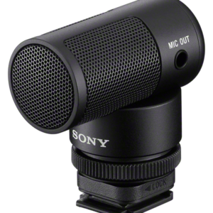 Das kabellose Shotgun-Mikrofon ECM-G1 von Sony bietet eine hochwertige frontale Tonaufnahme