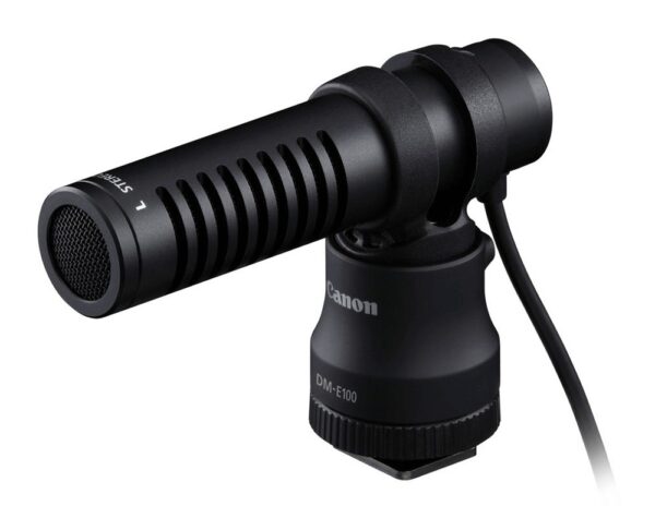 Hervorragende Tonqualität – das Canon Stereo-Mikrofon DM-E100 Das kompakte und praktische Stereomikrofon Canon DM-E100 ermöglicht Tonaufnahmen mit minimalem Rauschanteil. Es