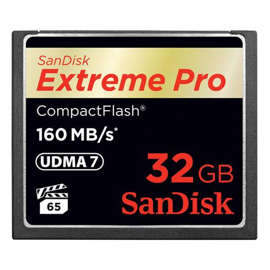 Mit der SanDisk Extreme PRO CompactFlash Speicherkarte erhalten Sie hohe Speicherkapazität