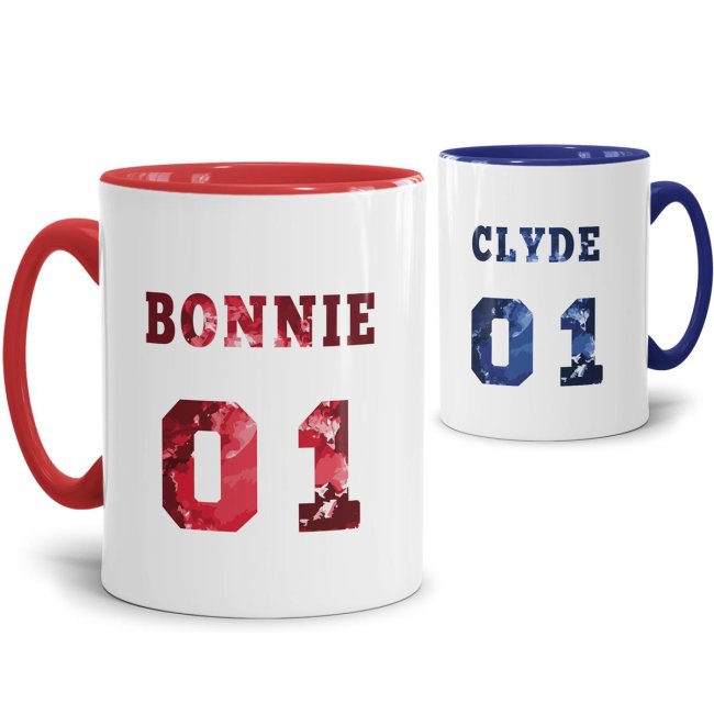 Unser Kaffeebecher-Set - Bonnie and Clyde - ist das perfekte Geschenk für Pärchen. Ob zur Nutzung im Büro oder Zuhause wird sie zum neuen...