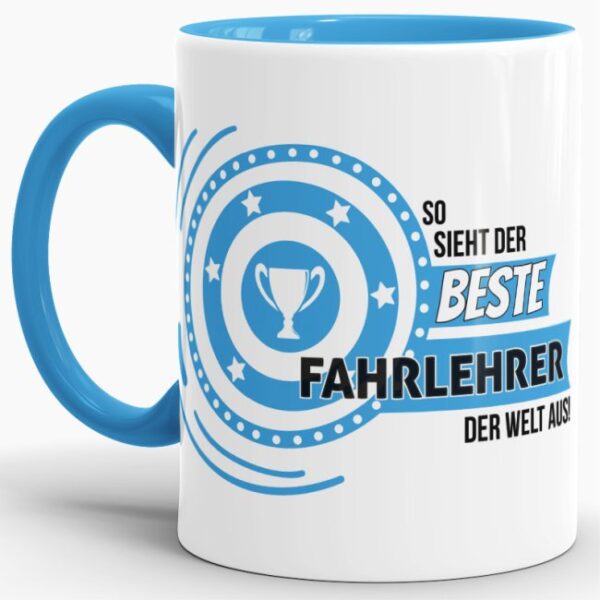 Hochwertiger Kaffeebecher mit Spruch als Geschenk für den Besten seines Berufes. So sieht der beste Fahrlehrer aus. Unsere Berufe-Tassen mit...